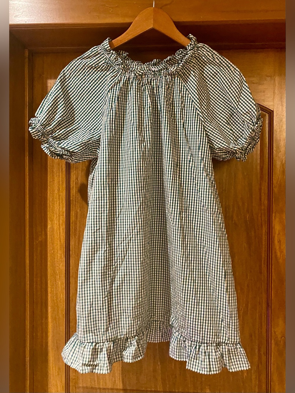 Hill House Katherine Green and White Gingham